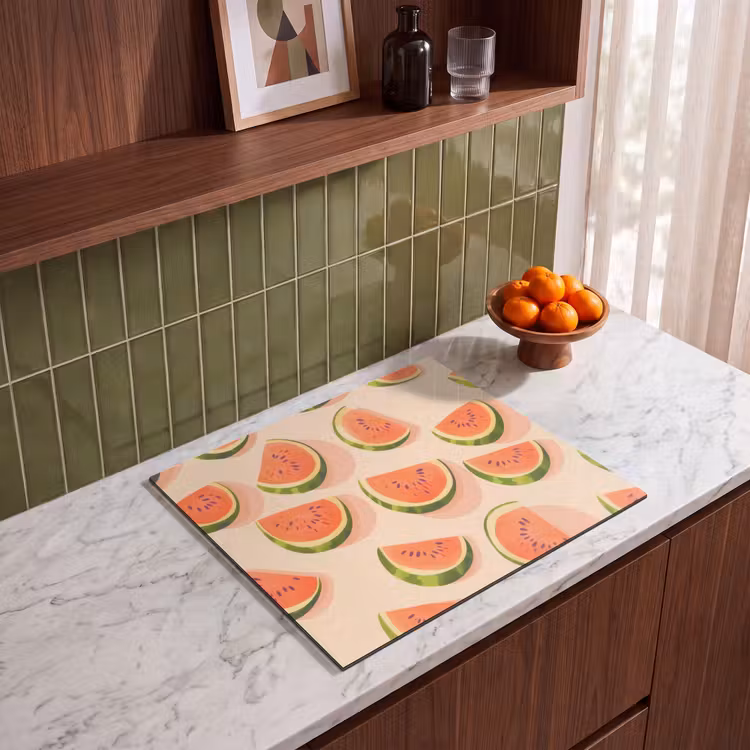 Herdabdeckplatte - Wassermelone - Scheiben - Kerne - Rot — 4