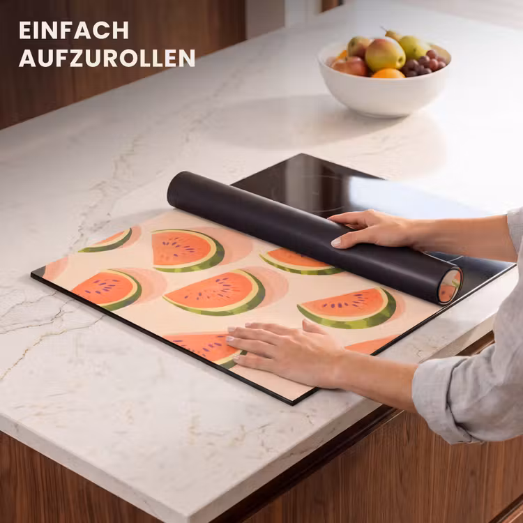 Herdabdeckplatte - Wassermelone - Scheiben - Kerne - Rot — 7