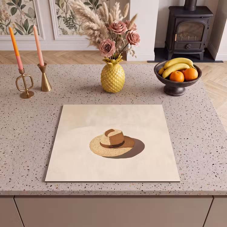 Herdabdeckplatte - Hut - Minimalistisch - Farbton - Beige — 3