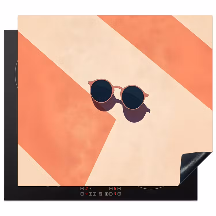 Herdabdeckplatte - Sonnenbrille - Schatten - Orange - Minimalistisch — 1