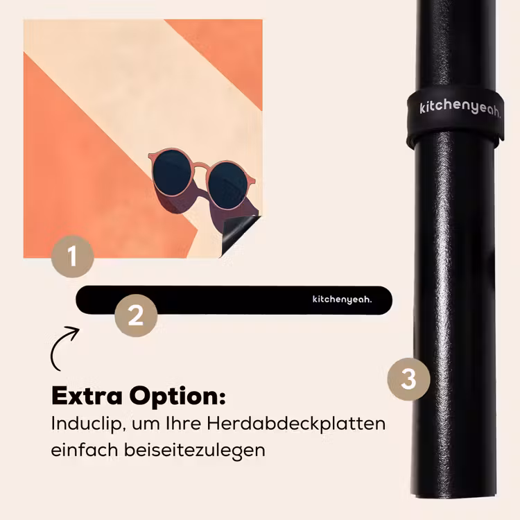 Herdabdeckplatte - Sonnenbrille - Schatten - Orange - Minimalistisch — 8