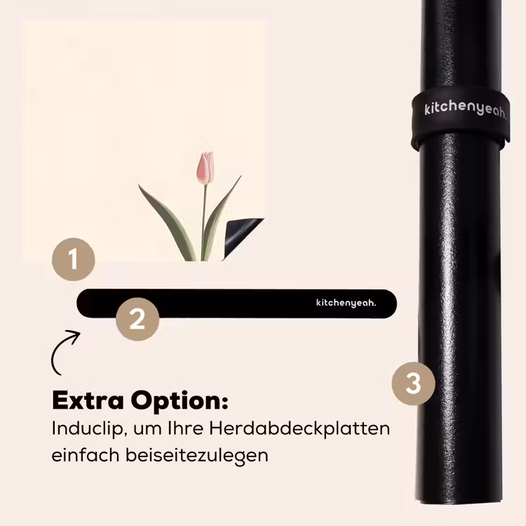 Herdabdeckplatte - Tulpe - Vase - Beige — 8