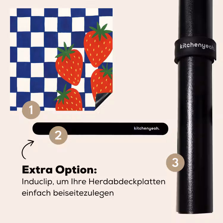 Herdabdeckplatte - Blockiert - Blau - Erdbeere — 8