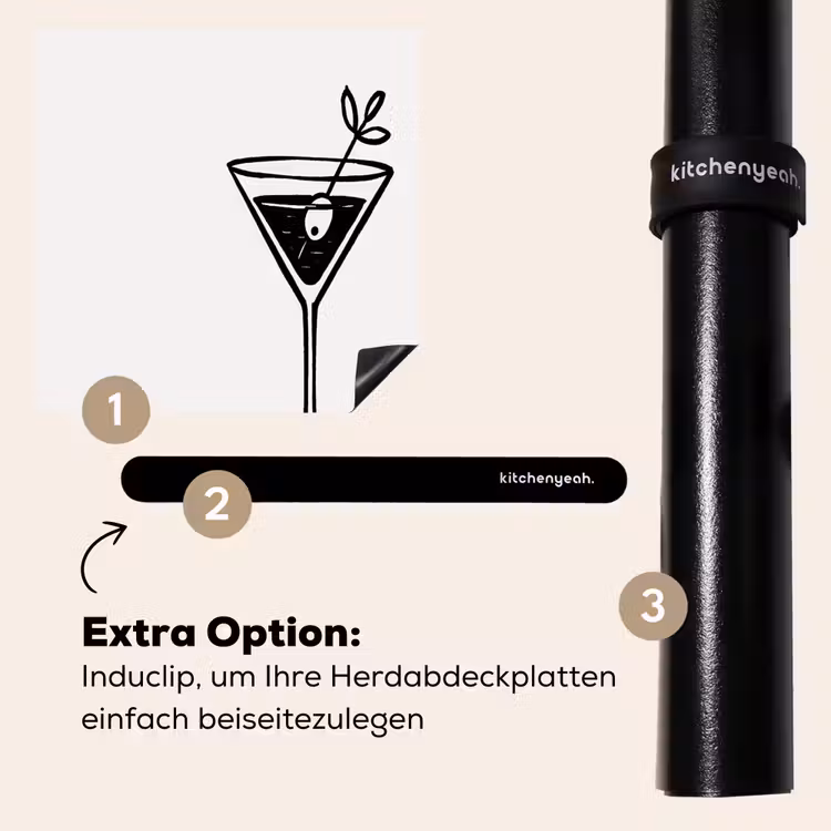 Herdabdeckplatte - Cocktail - Glas - Olive - Minimalistisch — 8