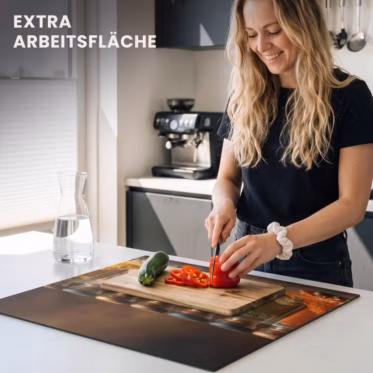 Herdabdeckplatte - Gläser - Kräuter - Gewürze - Körner — 5