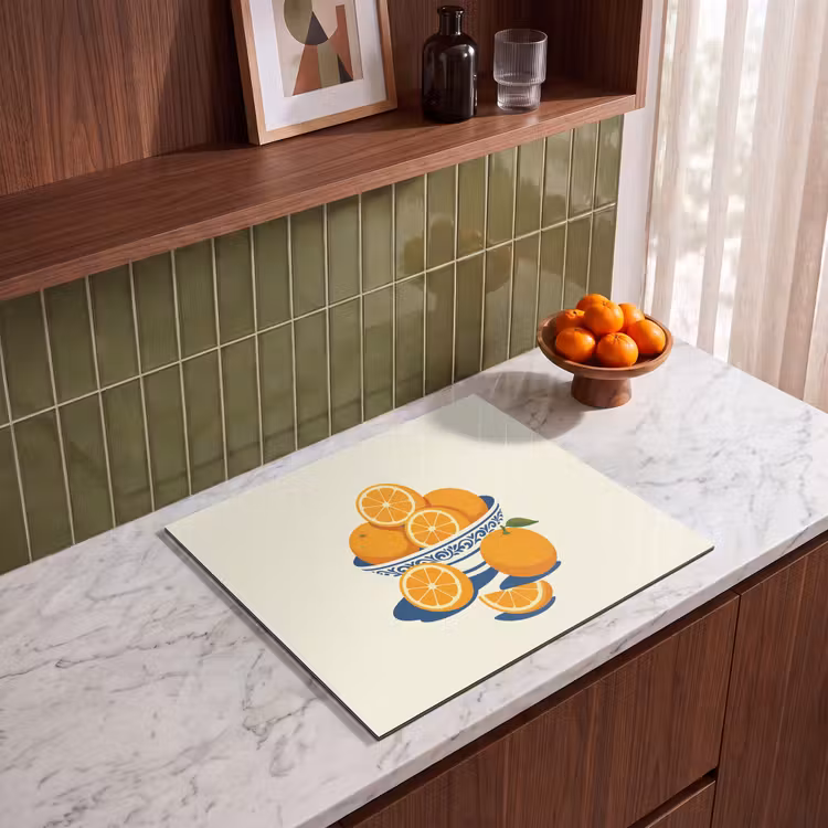 Herdabdeckplatte - Schale - Minimalistisch - Orange - Orangen — 4