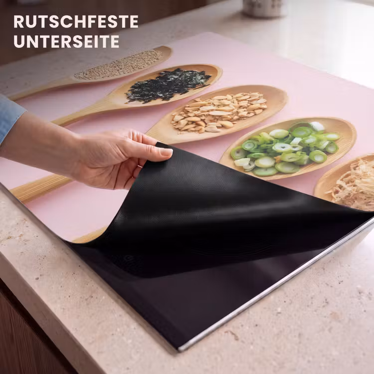 Herdabdeckplatte - Zutaten - Löffel - Holz - Rosa — 6