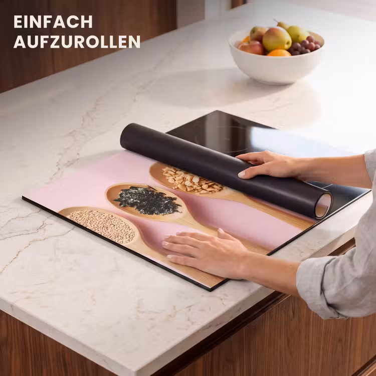 Herdabdeckplatte - Zutaten - Löffel - Holz - Rosa — 7