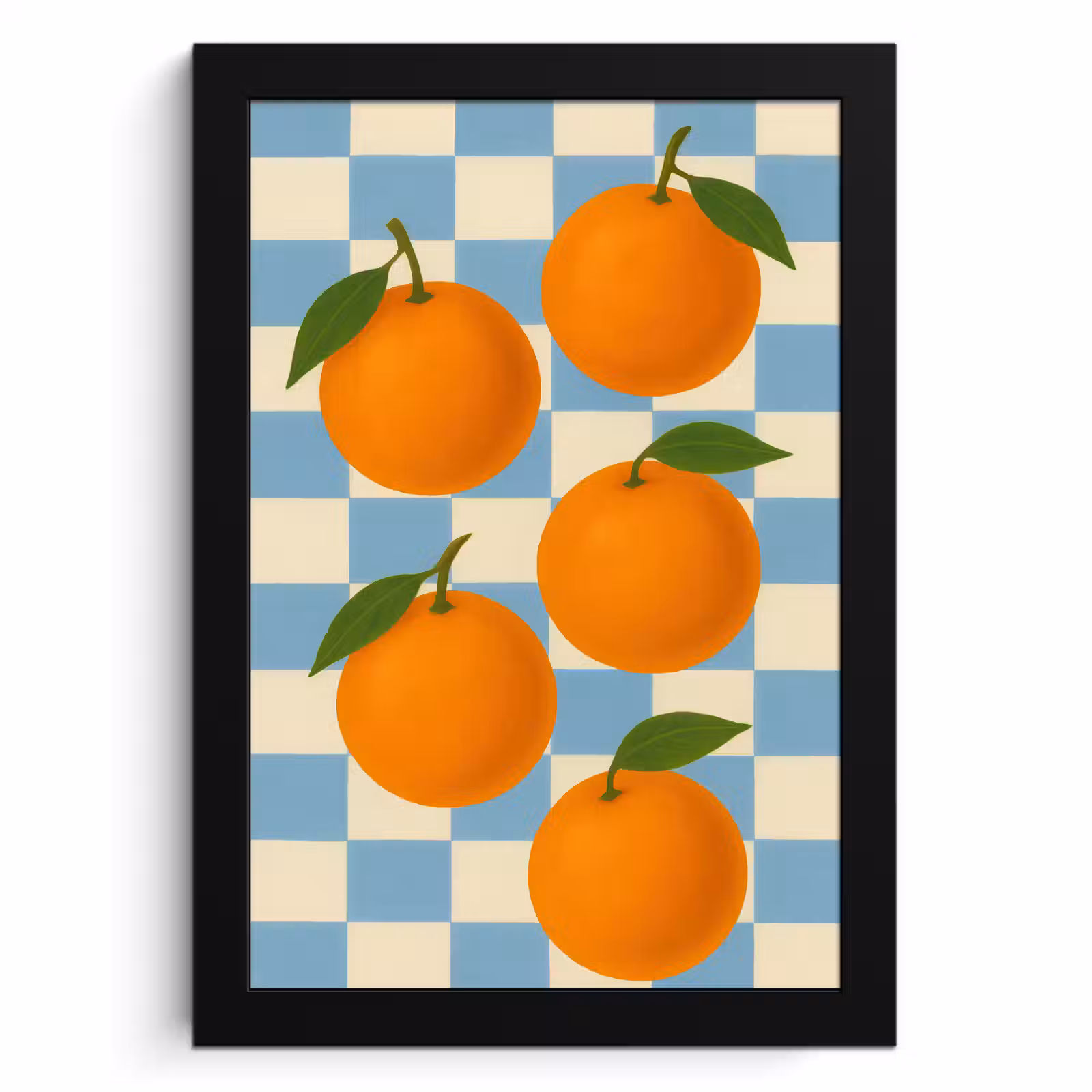 Bilder mit Rahmen - Orangen - Blätter - Blockiert - Blau — 1