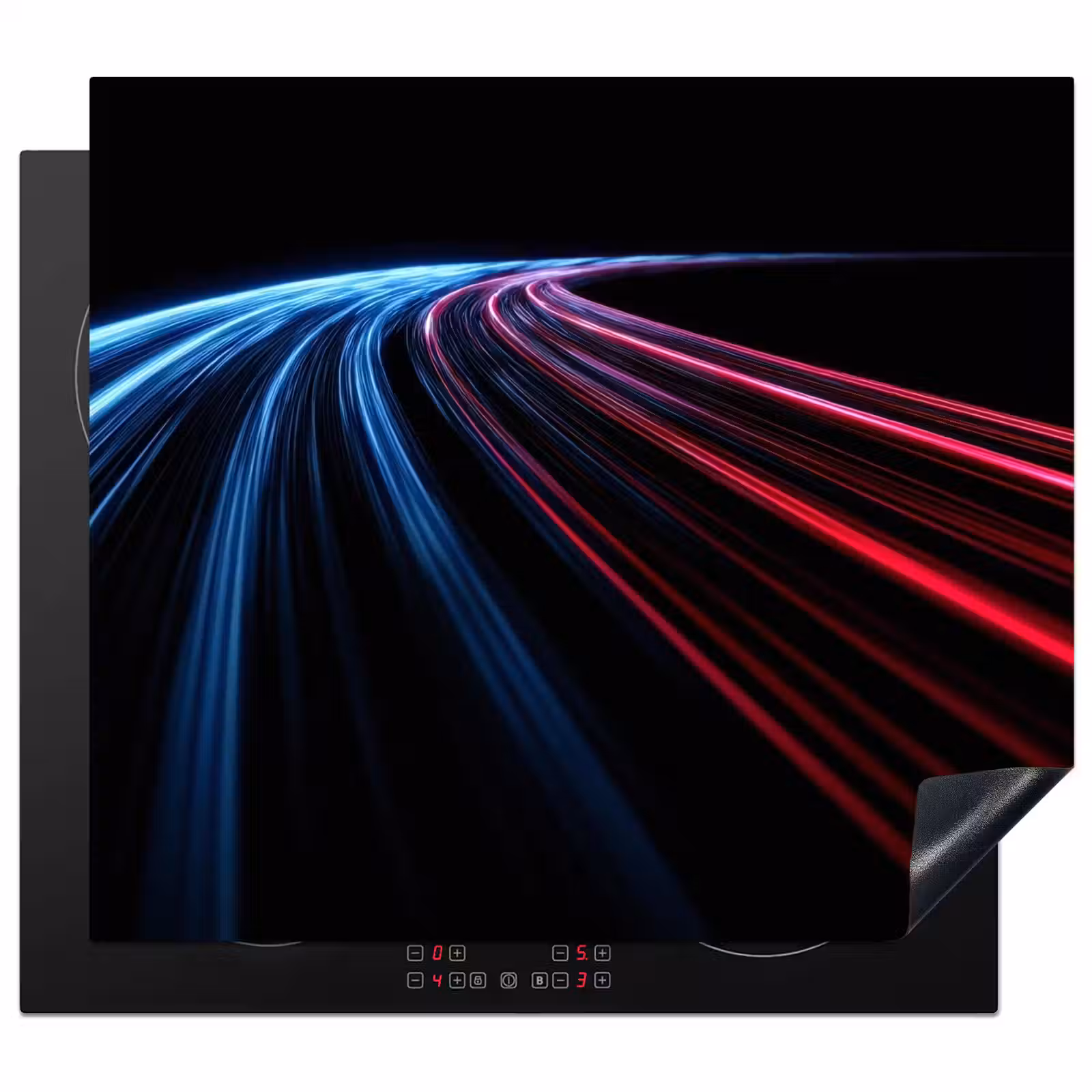 Herdabdeckplatte - Gaming - Streifen - Gebogen - Blau — 1