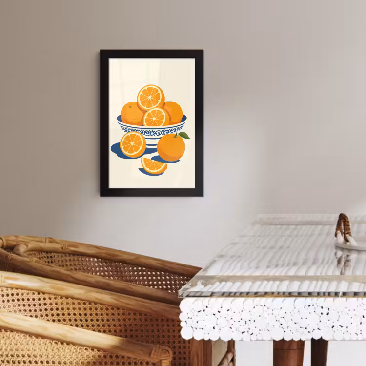 Bilder mit Rahmen - Schale - Minimalistisch - Orange - Orangen — 3