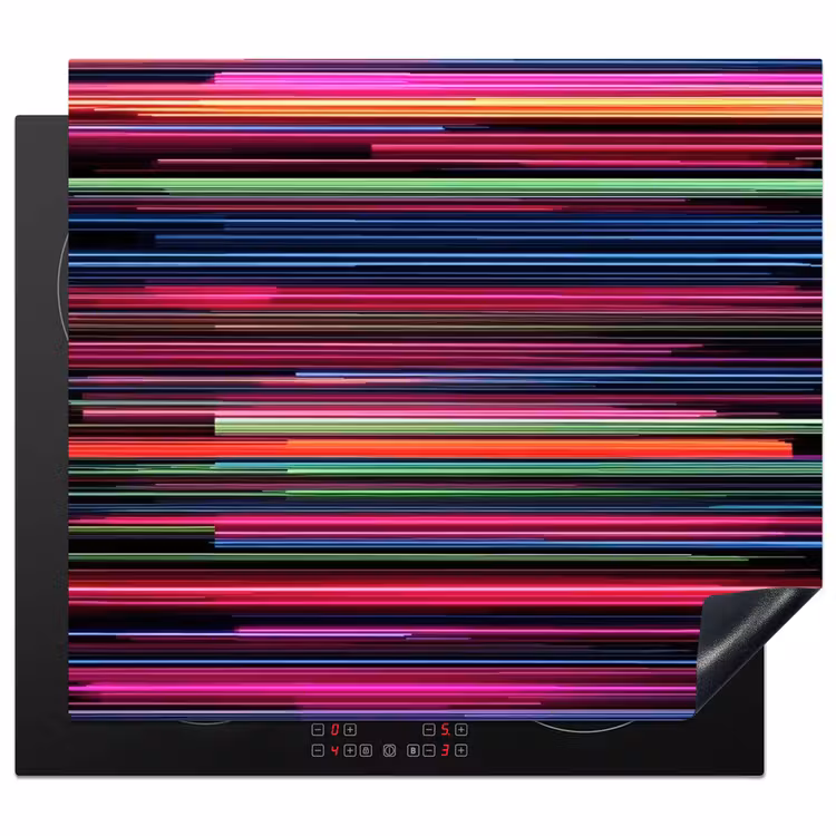 Herdabdeckplatte - Spiele - Abstrakt - Linien - Horizontal - Farbenfroh — 1