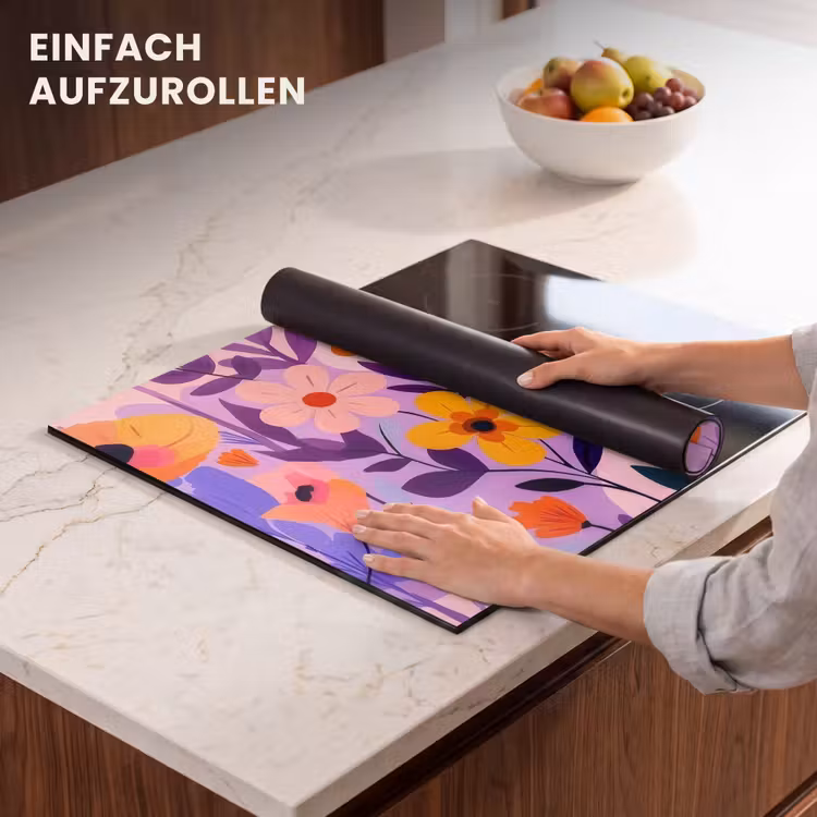 Herdabdeckplatte - Blumen - Bunt - Blätter — 7
