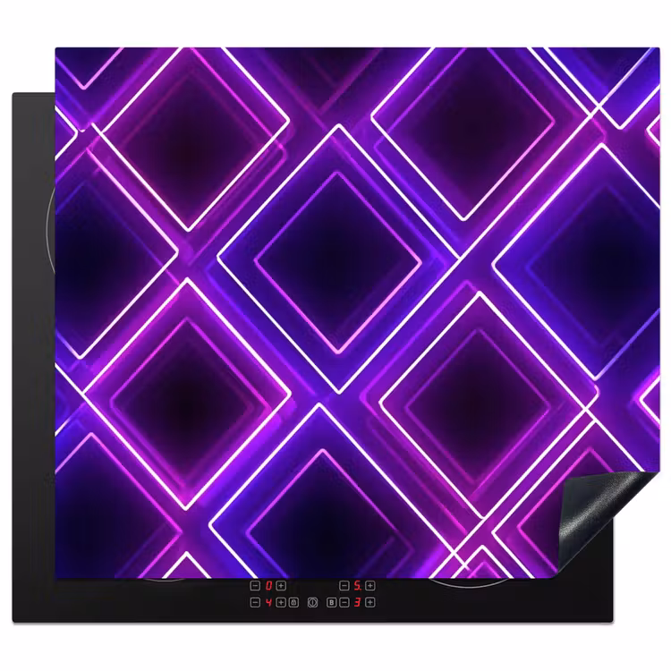 Herdabdeckplatte - Spiele - Diamanten - Neon - Lila — 1