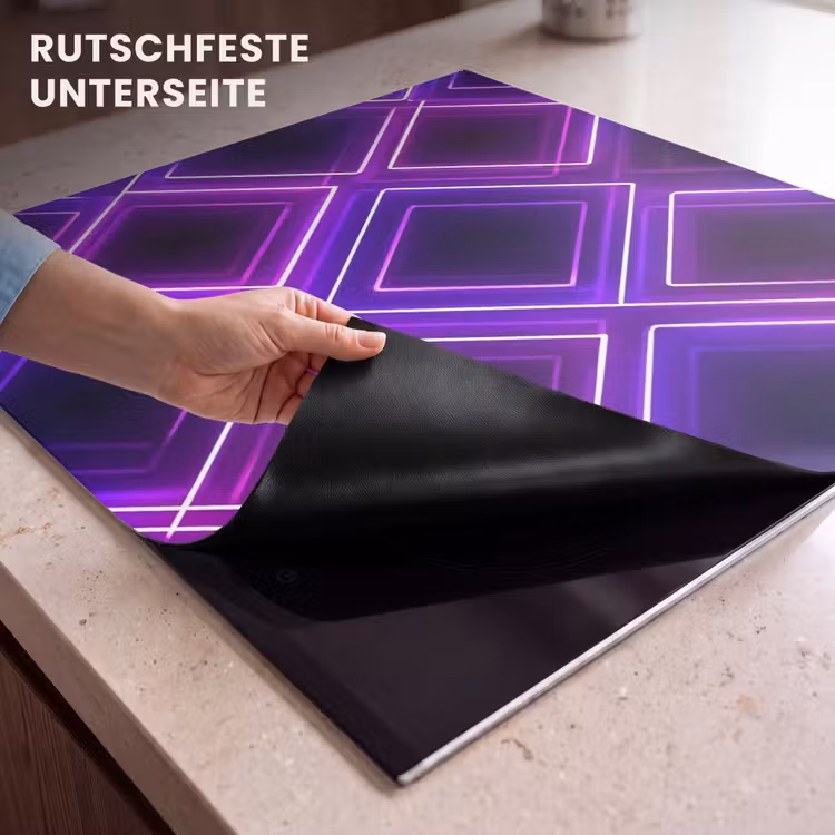 Herdabdeckplatte - Spiele - Diamanten - Neon - Lila — 6