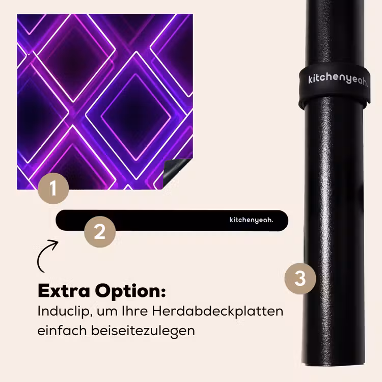 Herdabdeckplatte - Spiele - Diamanten - Neon - Lila — 8