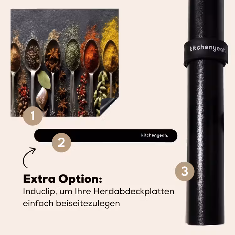 Herdabdeckplatte - Löffel - Gewürze - Zimt - Chili — 8