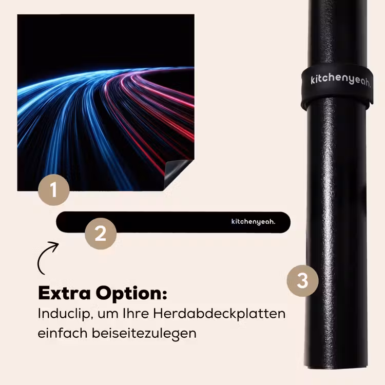 Herdabdeckplatte - Gaming - Streifen - Gebogen - Blau — 8