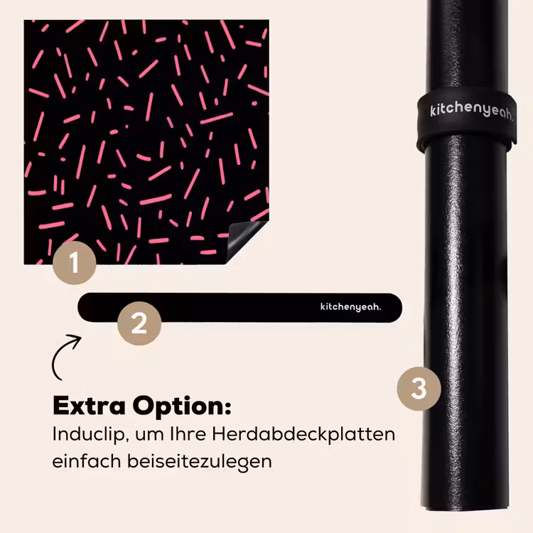 Herdabdeckplatte - Spiele - Streifen - Rosa - Abstrakt — 8