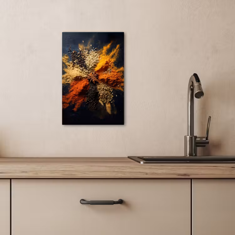 KitchenYeah - Küche - Leinwand - Gewürze - Explosion - Orange — 1