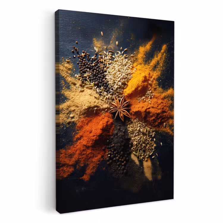 KitchenYeah - Küche - Leinwand - Gewürze - Explosion - Orange — 2