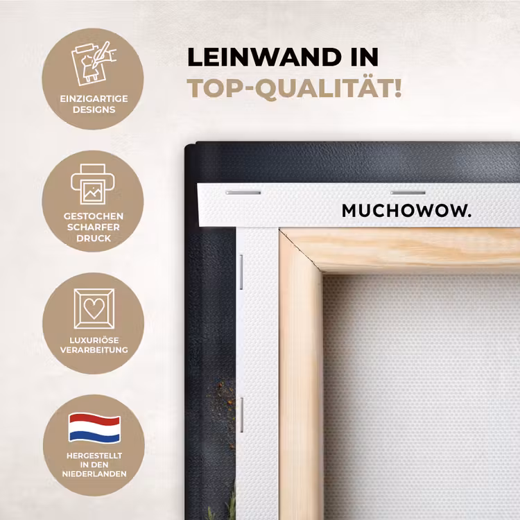 KitchenYeah - Küche - Leinwand - Löffel - Weiß - Pulver - Gewürze — 1