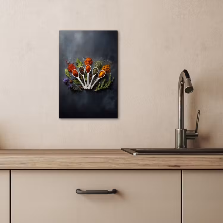 KitchenYeah - Küche - Leinwand - Löffel - Weiß - Pulver - Gewürze — 5