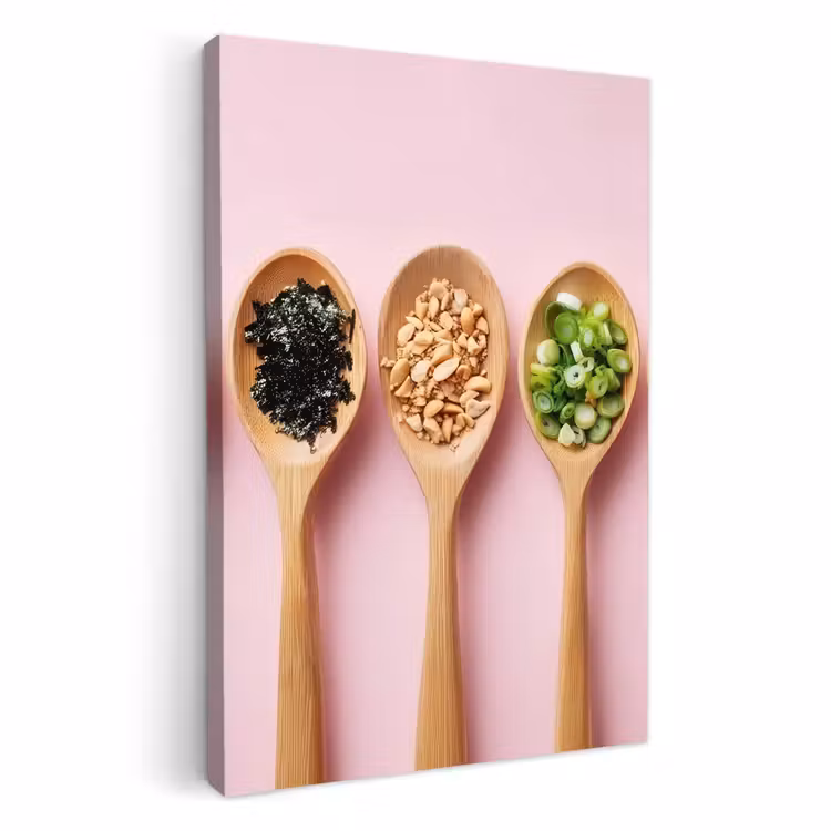KitchenYeah - Küche - Leinwand - Zutaten - Löffel - Holz - Rosa — 2