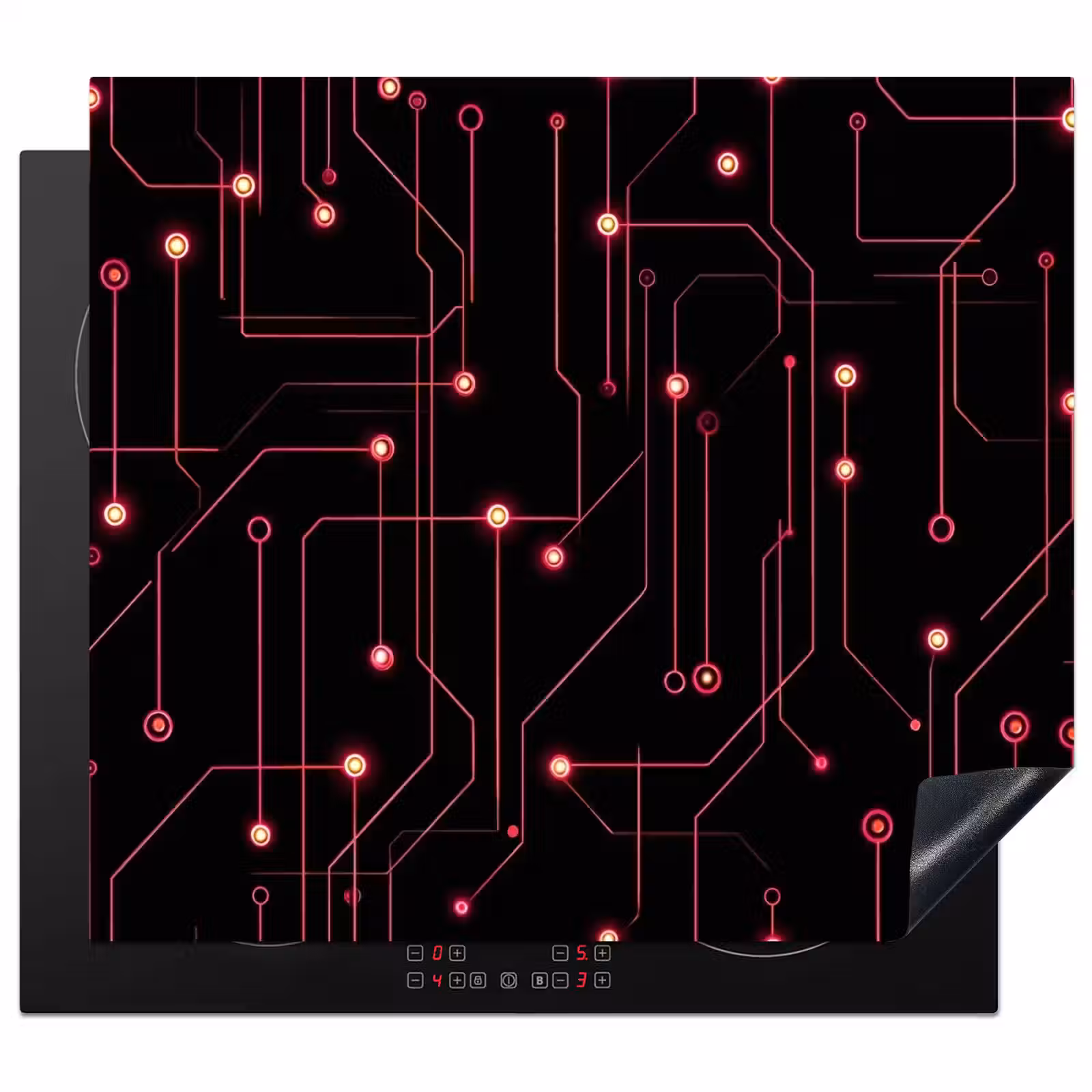 Herdabdeckplatte - Spiele - Linien - Netzwerk - Punkte - Rot — 1