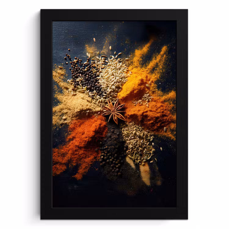 Bilder mit Rahme - Gewürze - Explosion - Orange — 1