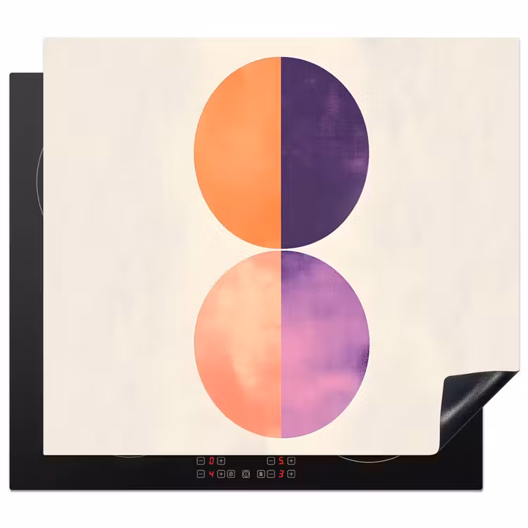 Herdabdeckplatte - Abstrakt - Kreise - Lila — 1