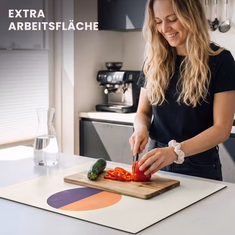 Herdabdeckplatte - Abstrakt - Kreise - Lila — 5