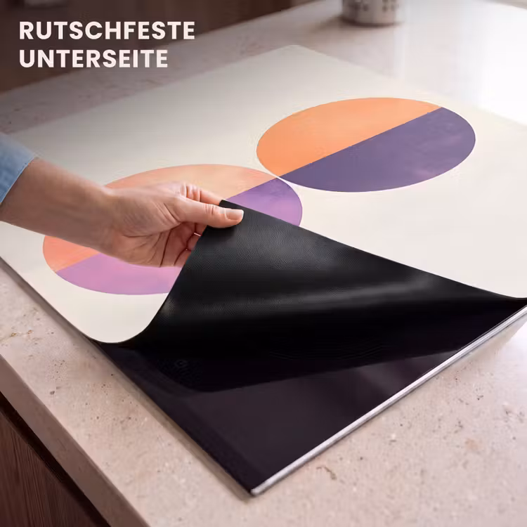 Herdabdeckplatte - Abstrakt - Kreise - Lila — 6