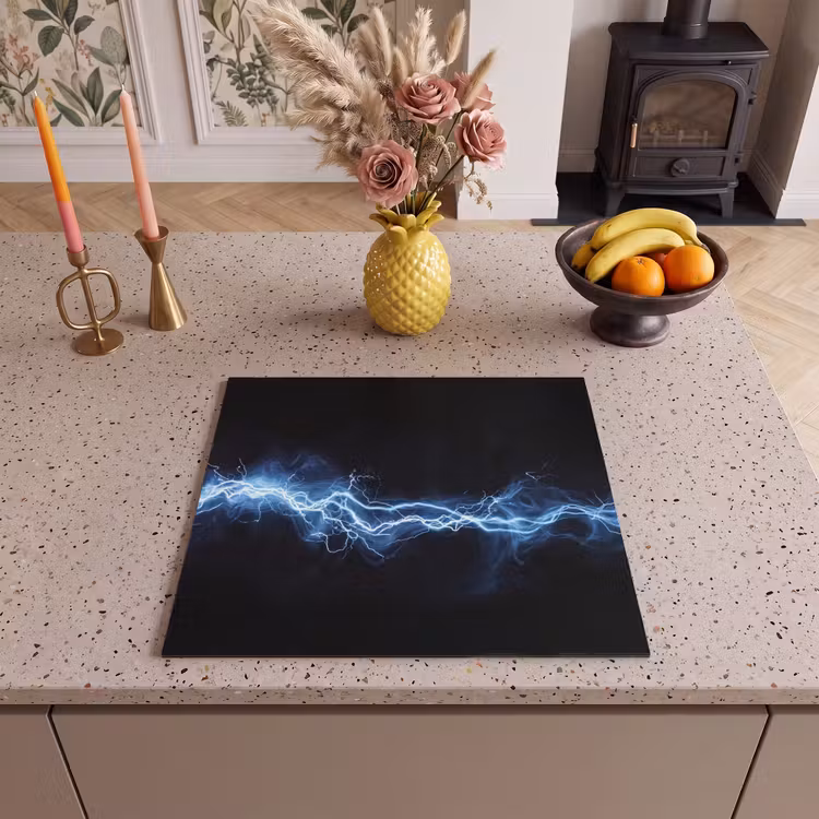 Herdabdeckplatte - Spiele - Blitzlicht - Blau - Energie — 3