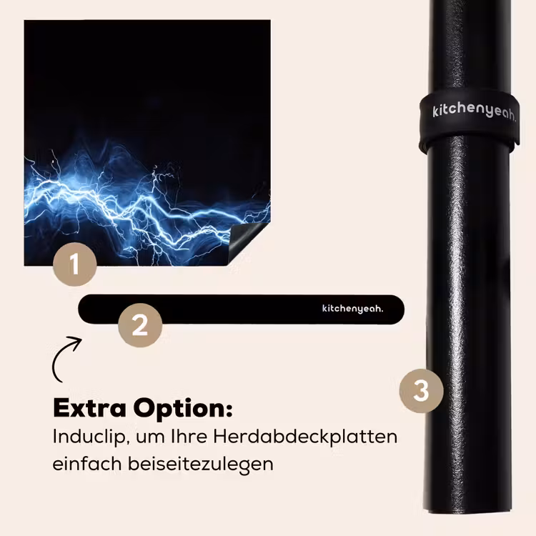 Herdabdeckplatte - Spiele - Blitzlicht - Blau - Energie — 8