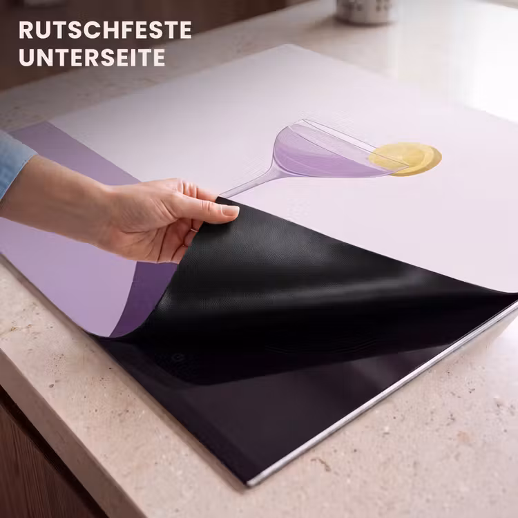Herdabdeckplatte - Cocktail - Lila - Minimalistisch - Zitrone — 6