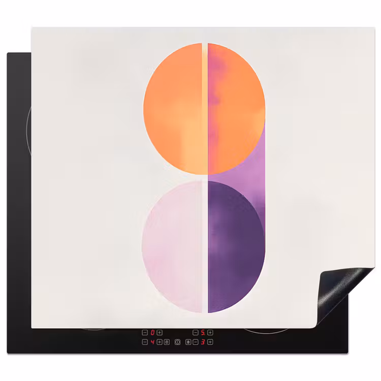 Herdabdeckplatte - Kreise - Abstrakt - Lila — 1