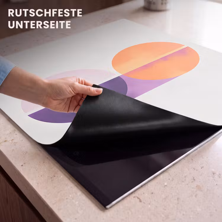 Herdabdeckplatte - Kreise - Abstrakt - Lila — 6