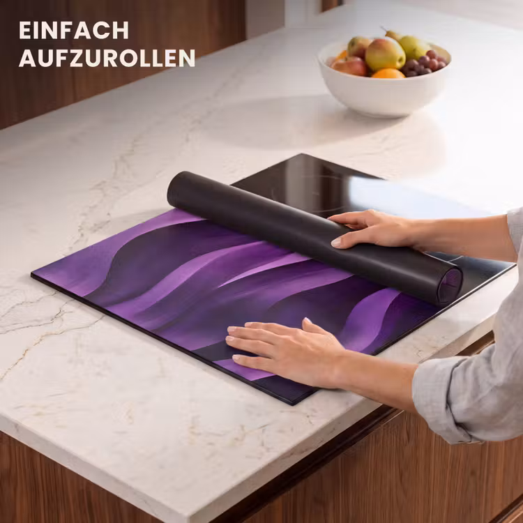 Herdabdeckplatte - Wellen - Abstrakt - Lila — 7
