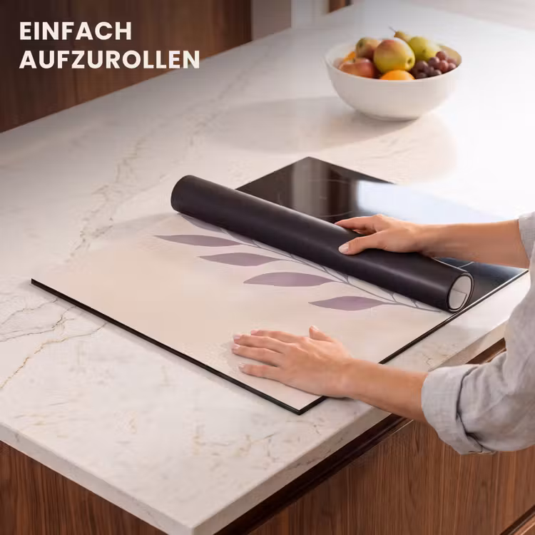 Herdabdeckplatte - Zweig - Blätter - Minimalistisch - Beige — 7
