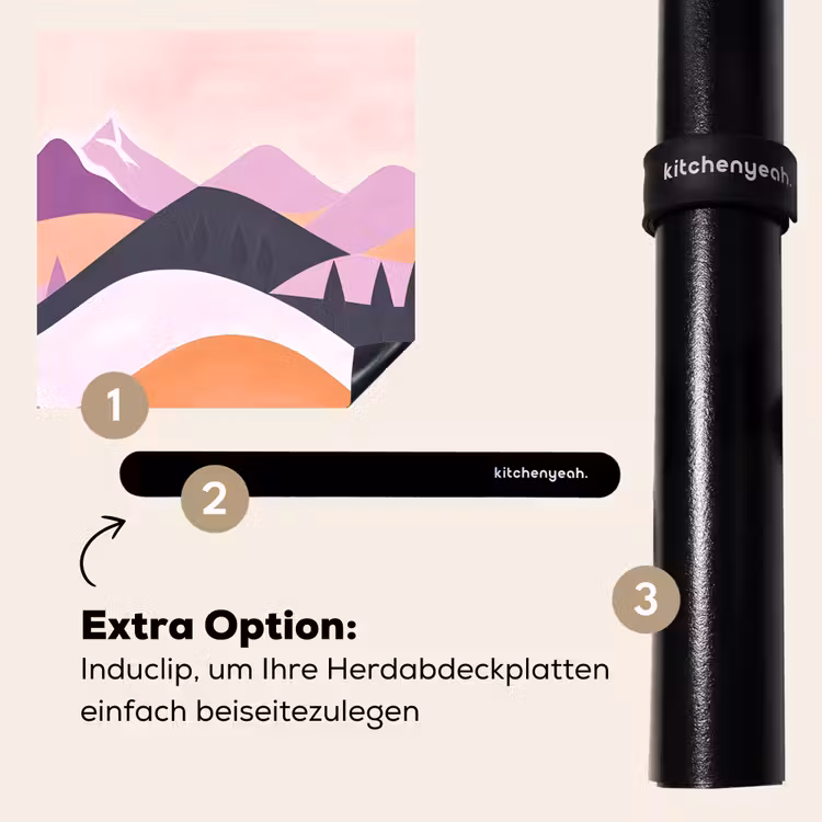 Herdabdeckplatte - Abstrakt - Hügel - Bäume - Grün — 8