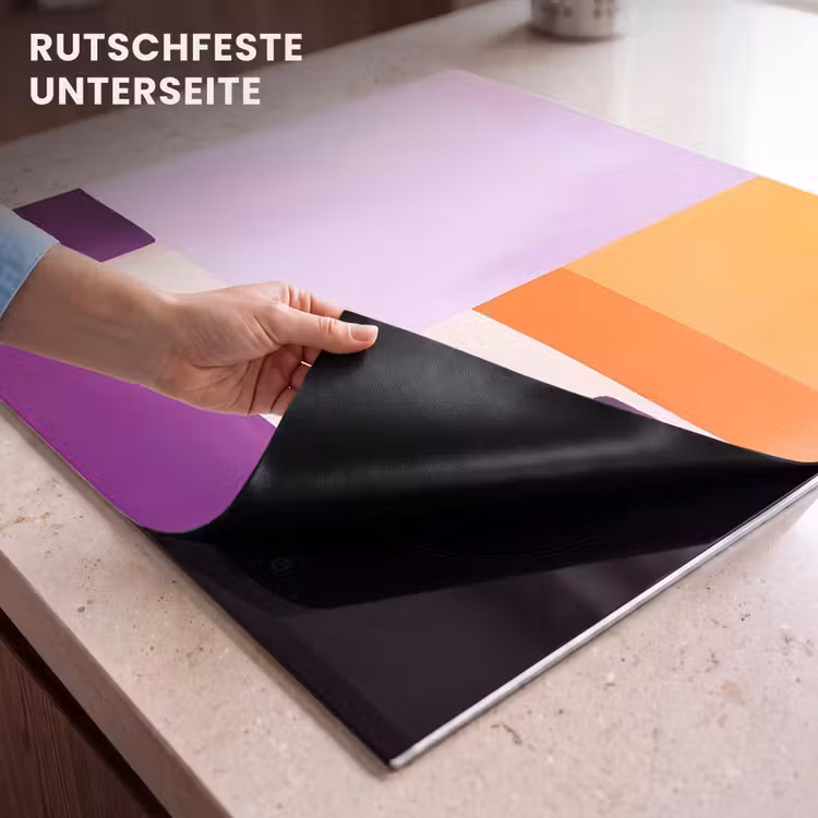 Herdabdeckplatte - Flugzeuge - Abstrakt - Rechteckig - Orange — 6
