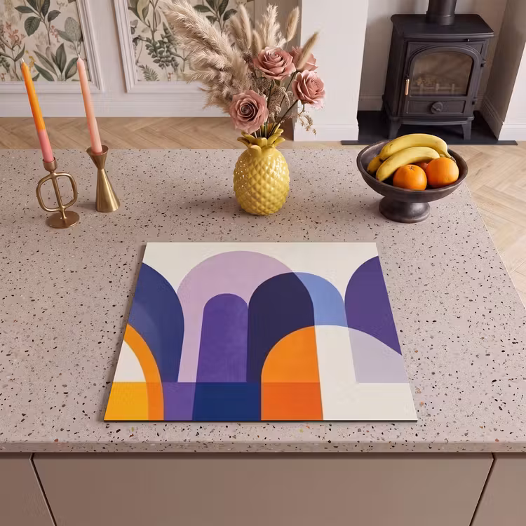 Herdabdeckplatte - Formen - Abstrakt - Grafik - Orange — 3