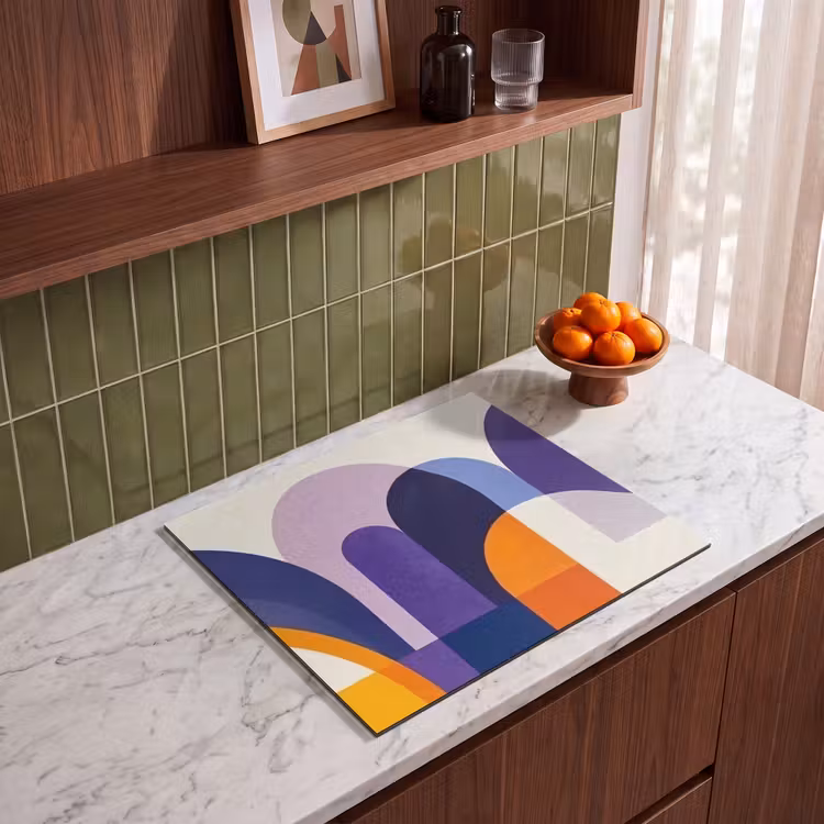 Herdabdeckplatte - Formen - Abstrakt - Grafik - Orange — 4