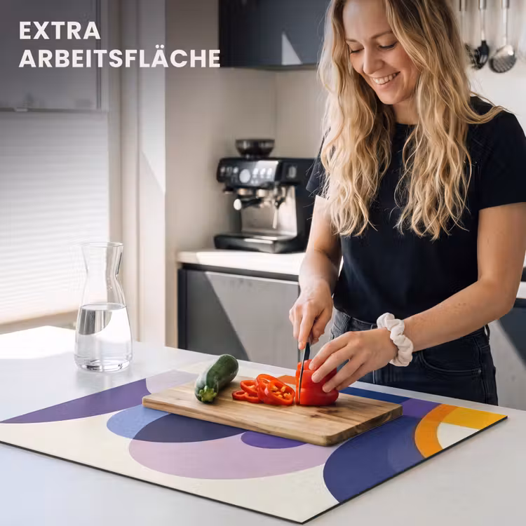 Herdabdeckplatte - Formen - Abstrakt - Grafik - Orange — 5