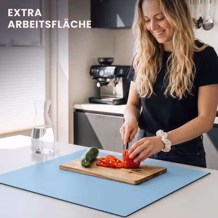 Herdabdeckplatte - Laken - Wäscheleine - Blau - Minimalistisch — 5