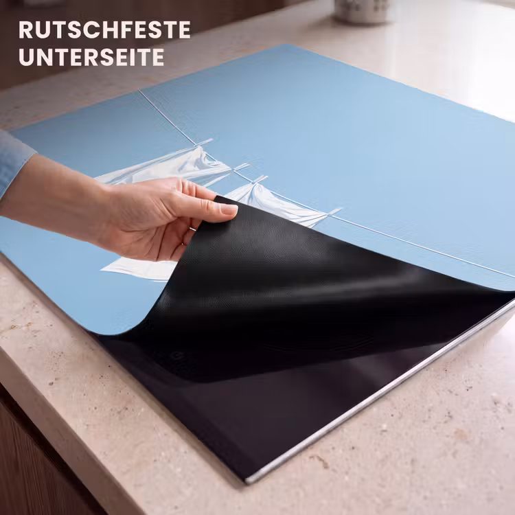 Herdabdeckplatte - Laken - Wäscheleine - Blau - Minimalistisch — 6