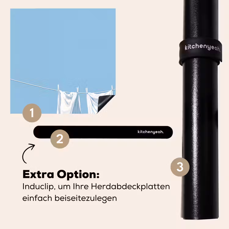 Herdabdeckplatte - Laken - Wäscheleine - Blau - Minimalistisch — 8