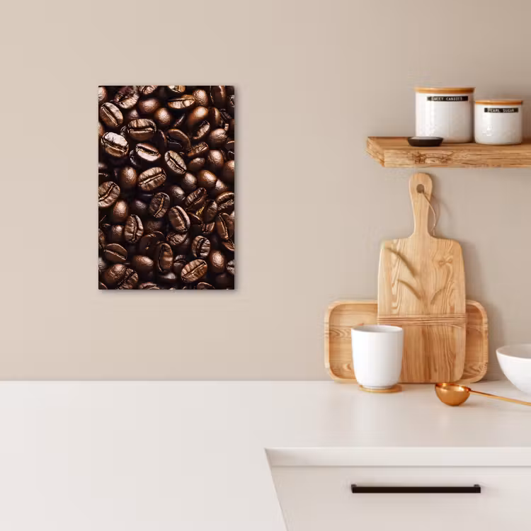 KitchenYeah - Küche - Leinwand - Bohnen - Nahaufnahme - Dunkelbraun — 3