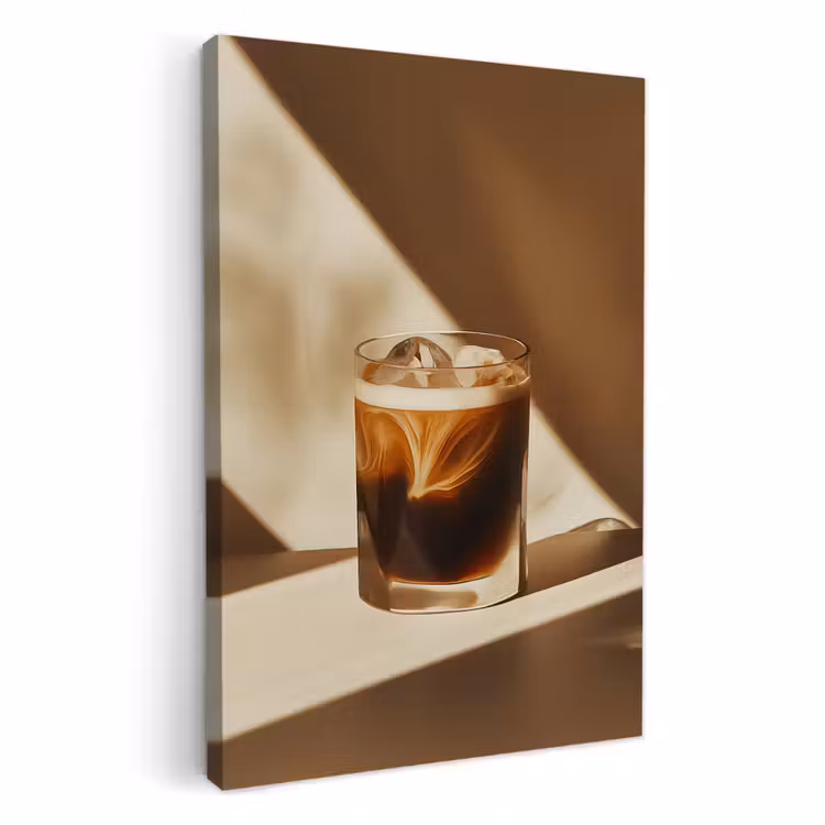 KitchenYeah - Küche - Leinwand - Glas - Eiskaffee - Schatten - Braun — 3